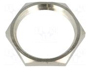 Nut; PG11; brass; 21mm; Thread: PG; Plating: nickel BM GROUP
