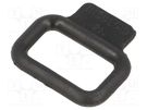 Elasticated loop; PVC; black; W: 23.8mm; L: 16mm; Cable P-clips HELLERMANNTYTON