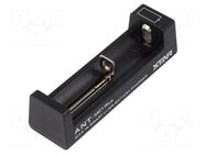 Charger: microprocessor-based; Li-Ion; 1A; Cells quantity: 1 XTAR