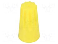 Wire nut connector; yellow; 0.5÷6mm2; 50pcs. NINIGI