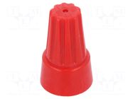 Quick splice; screwed; red; 22AWG÷8AWG; Variant: end connector NINIGI