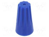 Quick splice; screwed; blue; 22AWG÷14AWG; Variant: end connector NINIGI
