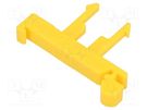 Mounting clamp; for DIN rail mounting,snap fastener; yellow POKÓJ