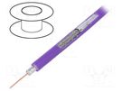 Wire: coaxial; RG59; solid; Cu; PVC; violet; 100m; Øcable: 6.1mm TELESTE