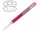 Wire: coaxial; RG59; solid; Cu; PVC; red; 100m; Øcable: 6.1mm TELESTE