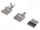 Plug; USB B micro; for cable; soldering; straight; USB 3.0; 1A; 30V KEYSTONE