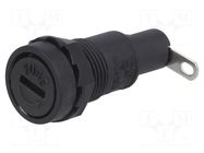 Fuse holder; 5x20mm; 10A; 250VAC; on panel; Cutout: Ø12.5mm SCI