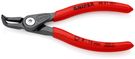 KNIPEX 48 21 J01 Precision Circlip Pliers for internal circlips in bore holes with non-slip plastic coating grey atramentized 130 mm