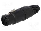 Plug; XLR; female; PIN: 3; straight; for cable; soldering; 3.5÷8mm; X NEUTRIK