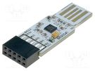 Module: USB; SPI; plugs directly to USB host connector; 4Mbps FTDI