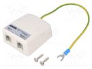 Arrester: for telecommunications networks; for wall mounting HSK DATA