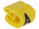 Markers; Marking: A; 2÷5mm; PVC; yellow; -65÷105°C; leaded; HGDC2-5 HELLERMANNTYTON