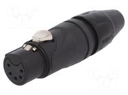 Connector: XLR; plug; female; AX; 7.5A; 133V; PIN: 5; IP40; straight AMPHENOL