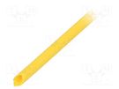 Heat shrink sleeve; thin walled,flexible; 2: 1; 1.2mm; yellow HELLERMANNTYTON