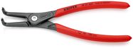 KNIPEX 49 21 A31 Precision Circlip Pliers for external circlips on shafts with non-slip plastic coating grey atramentized 210 mm