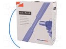 Heat shrink sleeve; 2: 1; 2.4mm; L: 10m; blue; cardboard packaging HELLERMANNTYTON