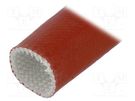 Insulating tube; fiberglass; brick red; -60÷250°C; Øint: 30mm FAVIER