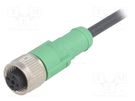 Connection lead; M12; PIN: 4; straight; 10m; plug; 250VAC; 4A; PUR PHOENIX CONTACT