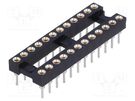 Socket: integrated circuits; DIP24; Pitch: 2.54mm; precision; THT CONNFLY