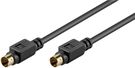 S-Video Connector Cable, Single Shielded, 1 m - Mini-DIN 4 male (S-Video) > Mini-DIN 4 male (S-Video)