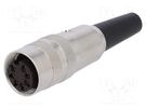 Connector: M16; plug; female; soldering; for cable; PIN: 7; 5A; 60V LUMBERG
