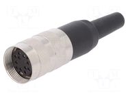 Connector: M16; plug; female; PIN: 12; 3A; 150V; C091A; soldering AMPHENOL