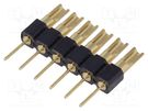 Adapter; pin strips; PIN: 6; straight; 2.54mm; soldering,THT; 1x6 CONNFLY