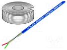 Wire; UNITRONIC® BUS PA; 1x2x1mm2; stranded; Cu; PVC; blue; 250V LAPP