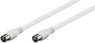 F-Quick SAT Connection Cable (80 dB), Double Shielded, 1.5 m, white - F plug (quick) > F plug (quick) (fully shielded)