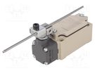 Limit switch; adjustable plunger, max length 145mm; NO + NC OMRON