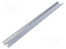 DIN rail; steel; W: 35mm; L: 343mm; P163609; Plating: zinc FIBOX