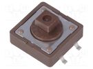 Microswitch TACT; SPST-NO; Pos: 2; 0.05A/12VDC; SMT; none; 1.6N DIPTRONICS