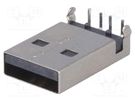 Plug; USB A; male; on PCBs; THT; PIN: 4; angled 90°; shielded MOLEX