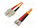 Fiber patch cord; OM2; SC/UPC,ST/UPC; 3m; Optical fiber: 50/125um LOGILINK
