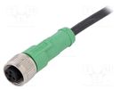Connection lead; M12; PIN: 4; straight; 5m; plug; 250VAC; 4A; PUR PHOENIX CONTACT