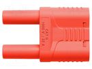 Stackable safety shunt; 4mm banana; 32A; 1kVAC; red; insulated SCHÜTZINGER