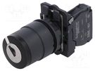 Switch: rotary with key; 22mm; Stabl.pos: 2; NO; black; none; IP66 SCHNEIDER ELECTRIC