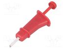 Clip-on probe; hook type; red; Connection: soldered PARROT INVENT