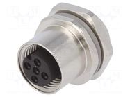 Connector: M12; socket; PIN: 3; female; 250V; straight; IP67; 4A TE Connectivity