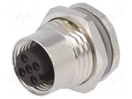 Connector: M12; socket; PIN: 5; female; 60V; straight; IP67; 4A TE Connectivity