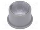 Button; round; grey; Ø9.6mm; plastic; MEC1625006,MEC3FTH9 MEC