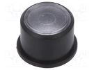 Button; round; black; Ø9.6mm; plastic; MEC1625006,MEC3FTH9 MEC