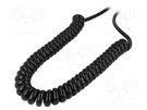 Wire: coiled; SPIRAL H07BQ-F; 5G1.5mm2; unshielded; PUR; black LAPP