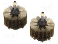 Brush; for cleaner; 2pcs; 50mm; Bristle material: metal; 80g JBC TOOLS