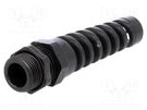 Cable gland; with strain relief; M20; 1.5; IP68; polyamide; black HUMMEL