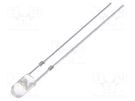LED; 3mm; white warm; 5800÷7000mcd; 30°; Front: convex OPTOSUPPLY