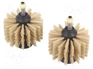 Brush; for cleaner; 2pcs; 50mm; Bristle material: plastic; 40g JBC TOOLS