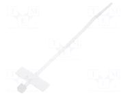 Cable tie; with label; L: 100mm; W: 2.5mm; natural; polyamide; 78.5N KSS WIRING