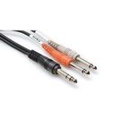 AUDIO CABLE 1M                1/4 IN TRS TO DUAL 1/4 IN TS