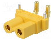 Connector: DC supply; socket; female; XT30; 15A; 500V; PIN: 2; THT AMASS